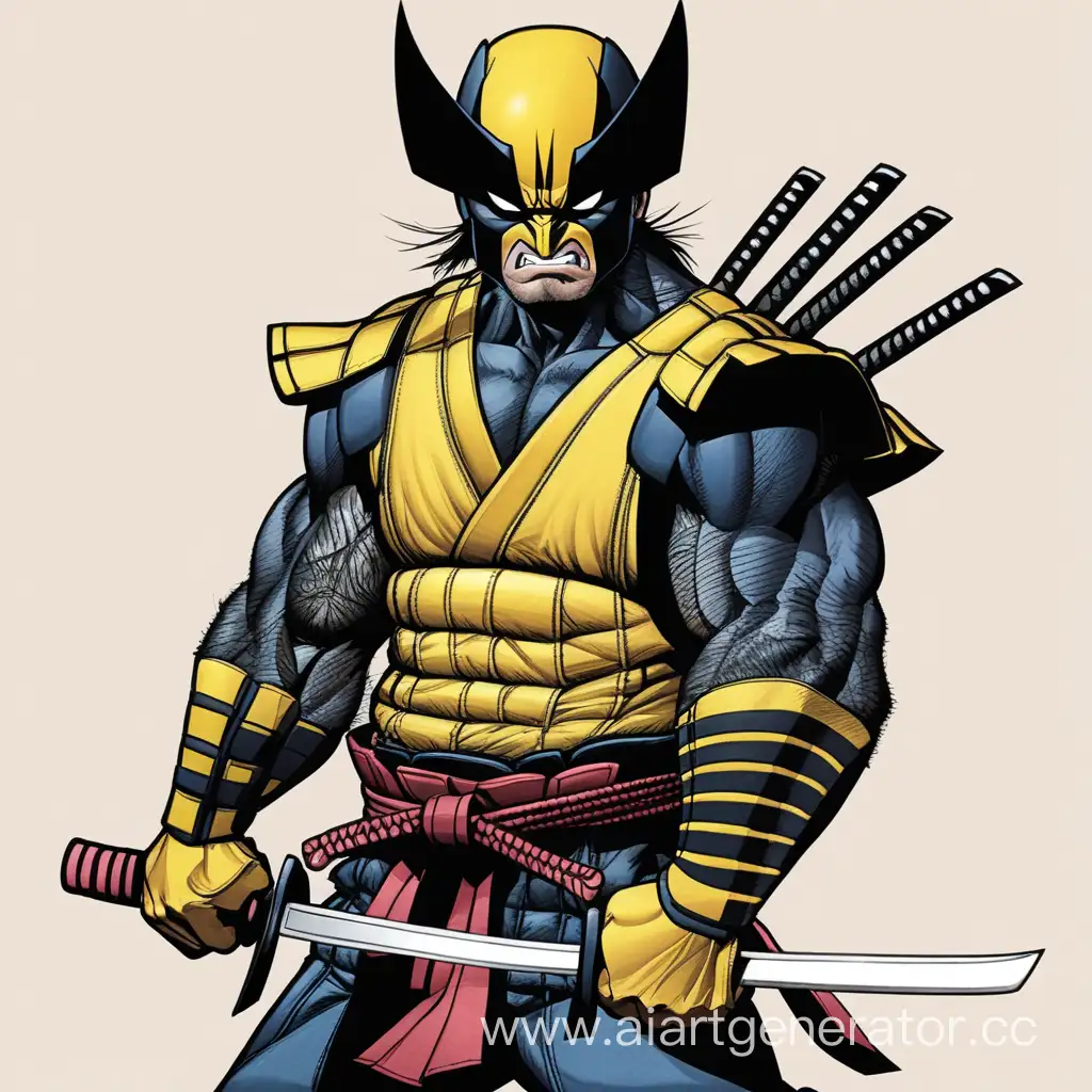 Fierce-Samurai-Wolverine-Warrior-in-Action
