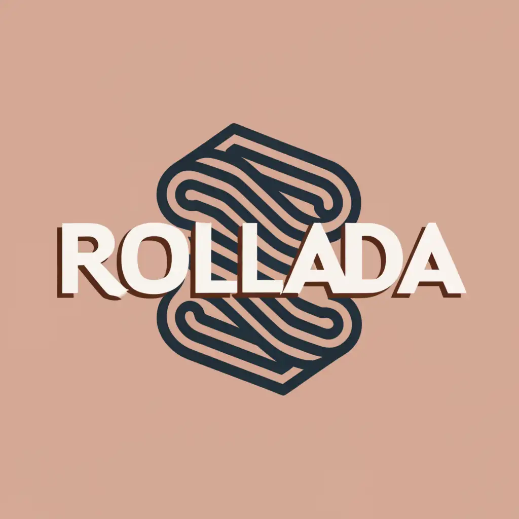 a logo design,with the text "rollada", main symbol:Roulade in the text,Moderate,clear background