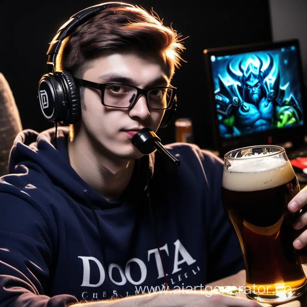 Dota-Player-Enjoying-BeerFueled-Gaming-Session