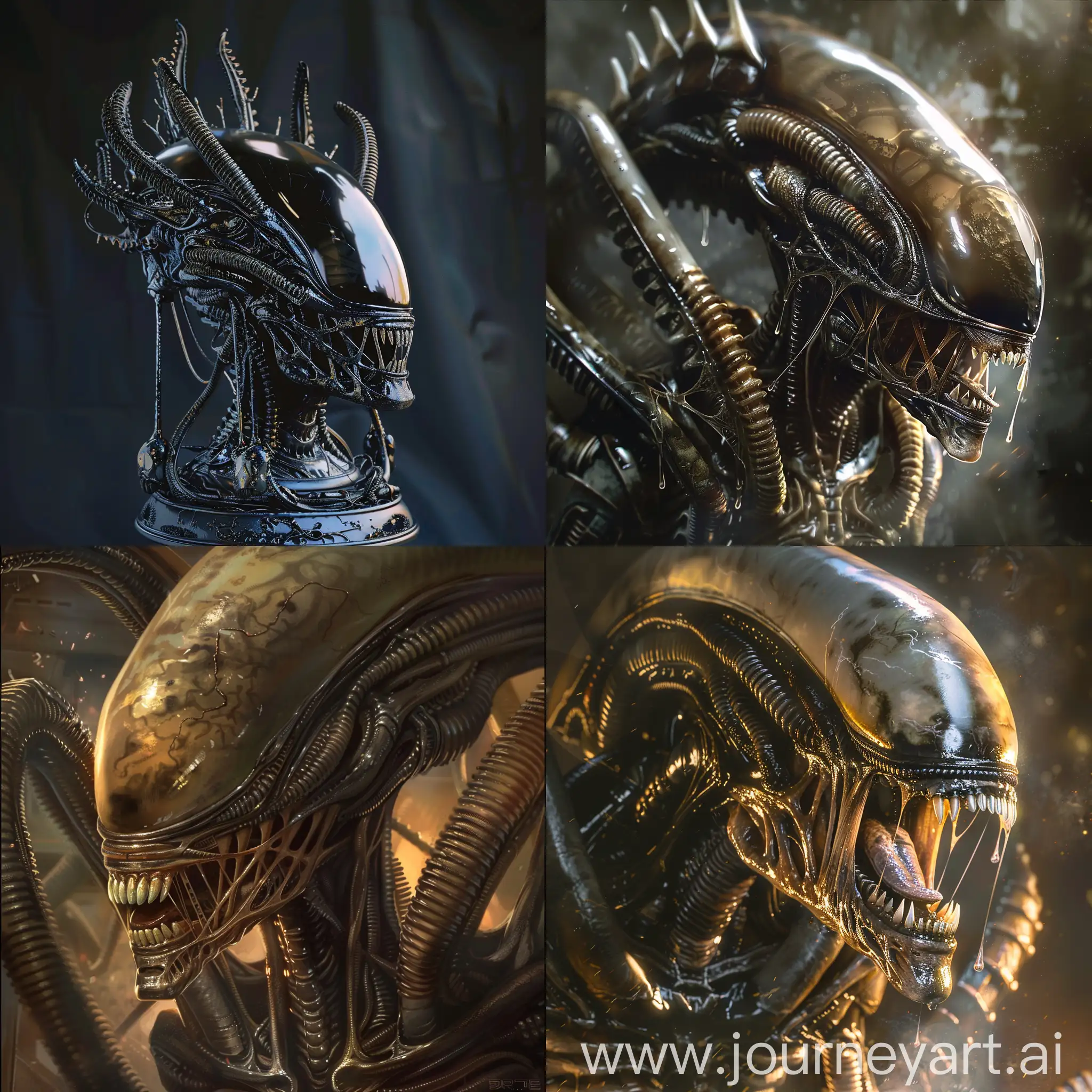 Xenomorph-Queen-in-Dark-Alien-Lair