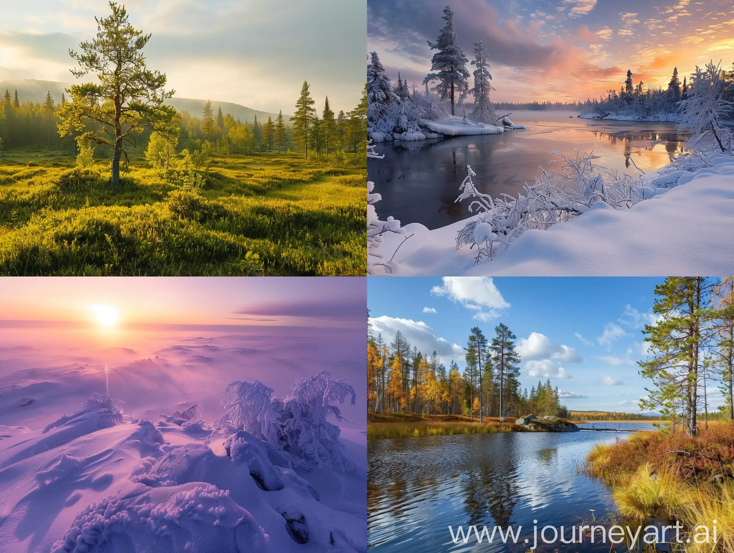 Fabulous-Northern-Russia-Landscape-with-Aurora-Borealis