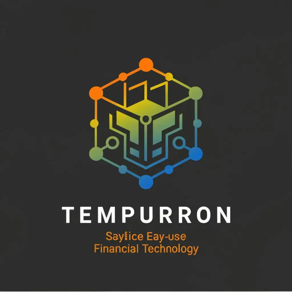 a logo design,with the text TEMPURRON Smart BOT EASY-TO-USE, main symbol:Progressive crypto,complex,be used in Finance industry,clear background