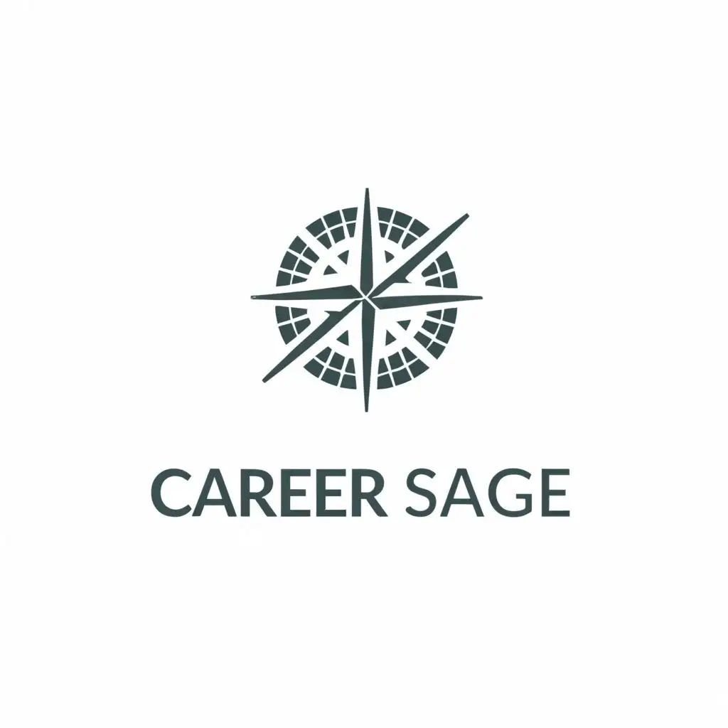 a logo design,with the text 'CAREER SAGE', main symbol: orange Compass,Minimalistic,be used in Education industry,clear background
