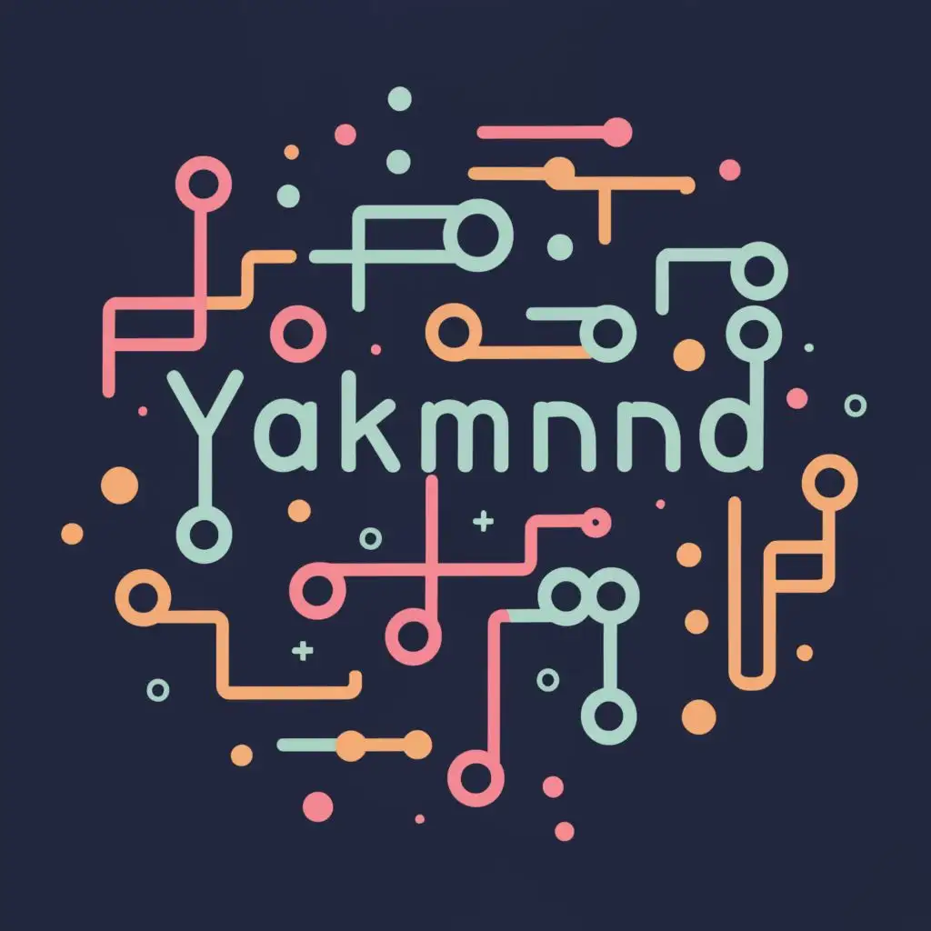logo, code, with the text "YakMind", typography, be used in Internet industry