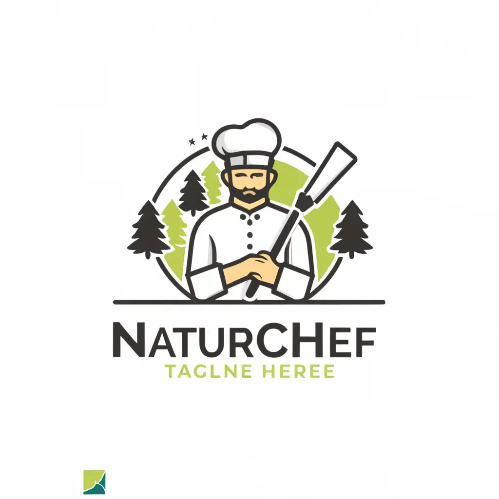 a logo design,with the text "NaturChef", main symbol:chef in nature,Moderate,be used in Restaurant industry,clear background