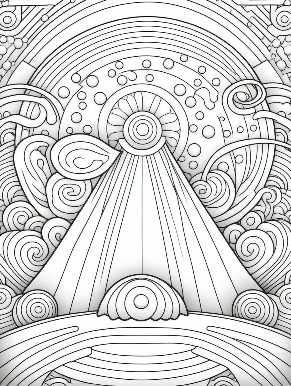 Nostalgic 1980s Coloring Book Page RetroThemed Simple Line Art