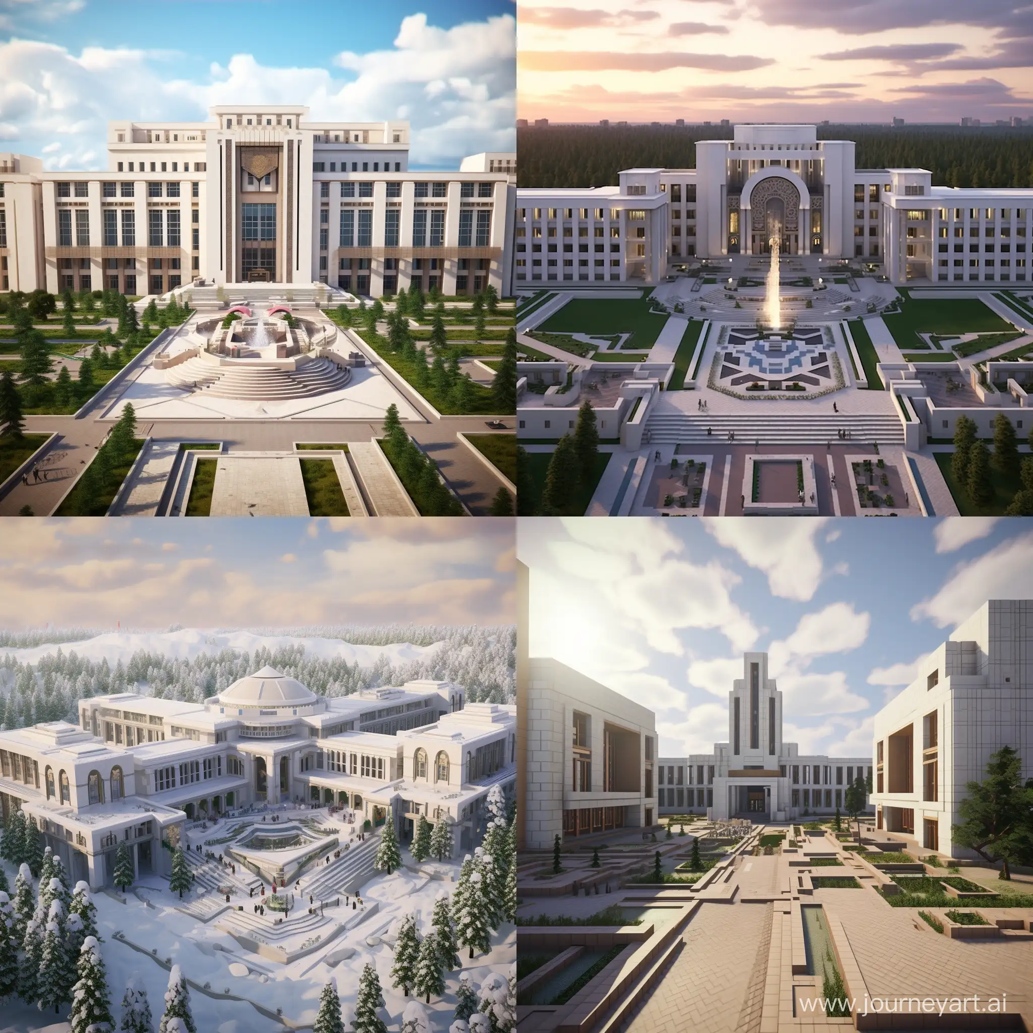Siberian-Federal-University-Minecraft-Style-Replica