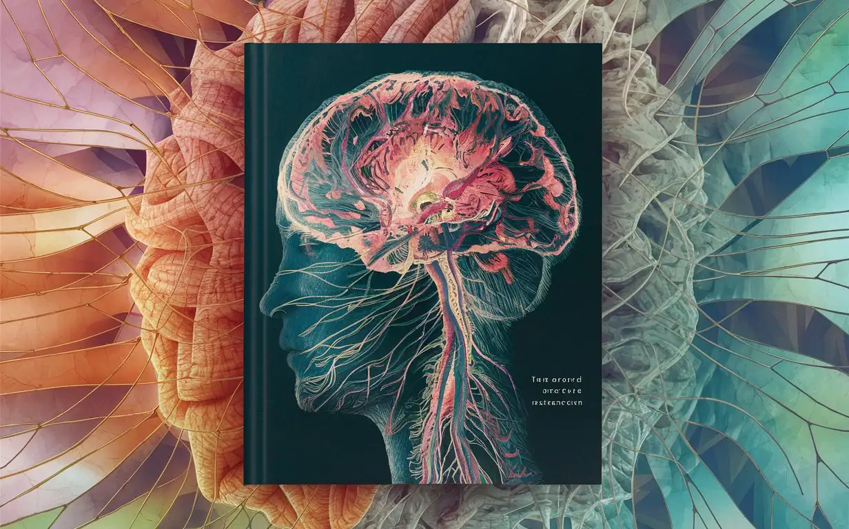 Задний фон книжки про нервную систему, без текста
