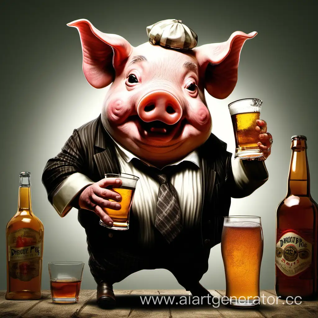 Пьяная свинья