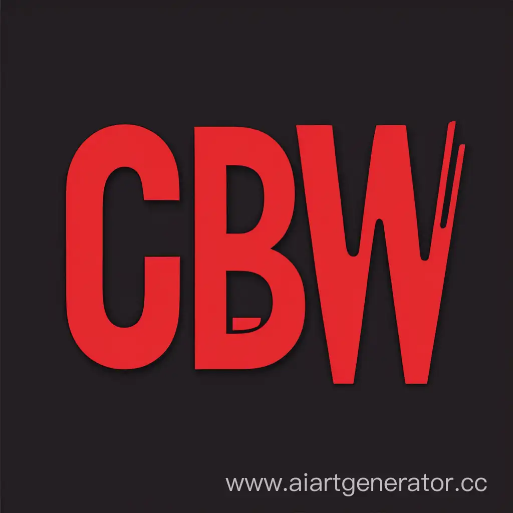 CBW-Lettering-in-Bold-Red-on-Dark-Background-for-Logo-Design