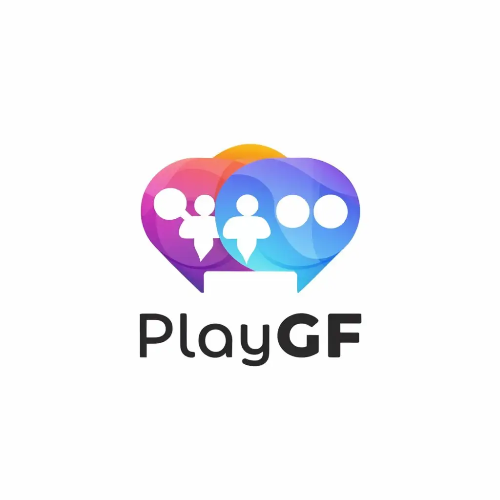 a logo design,with the text "playgf", main symbol:chatrooms,Moderate,be used in Beauty Spa industry,clear background