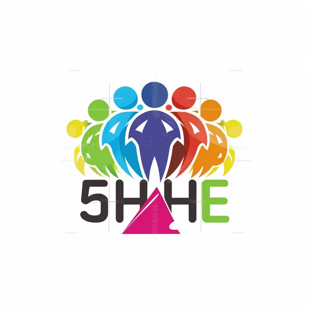 a logo design,with the text "5 he", main symbol:5 people standing,Moderate,clear background