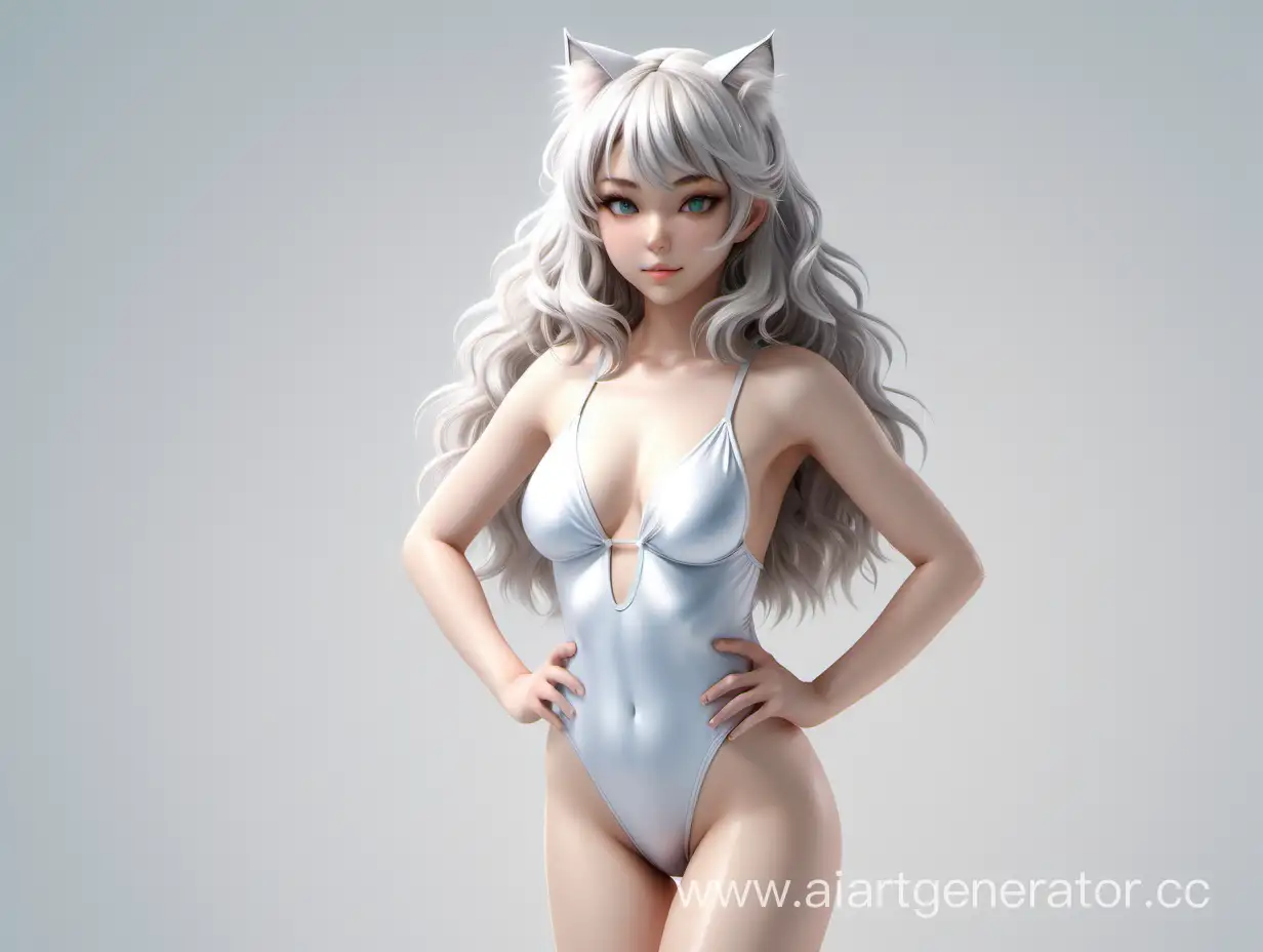 Mesmerizing-HyperRealistic-Catgirl-Portrait-in-Fluffy-Swimsuit