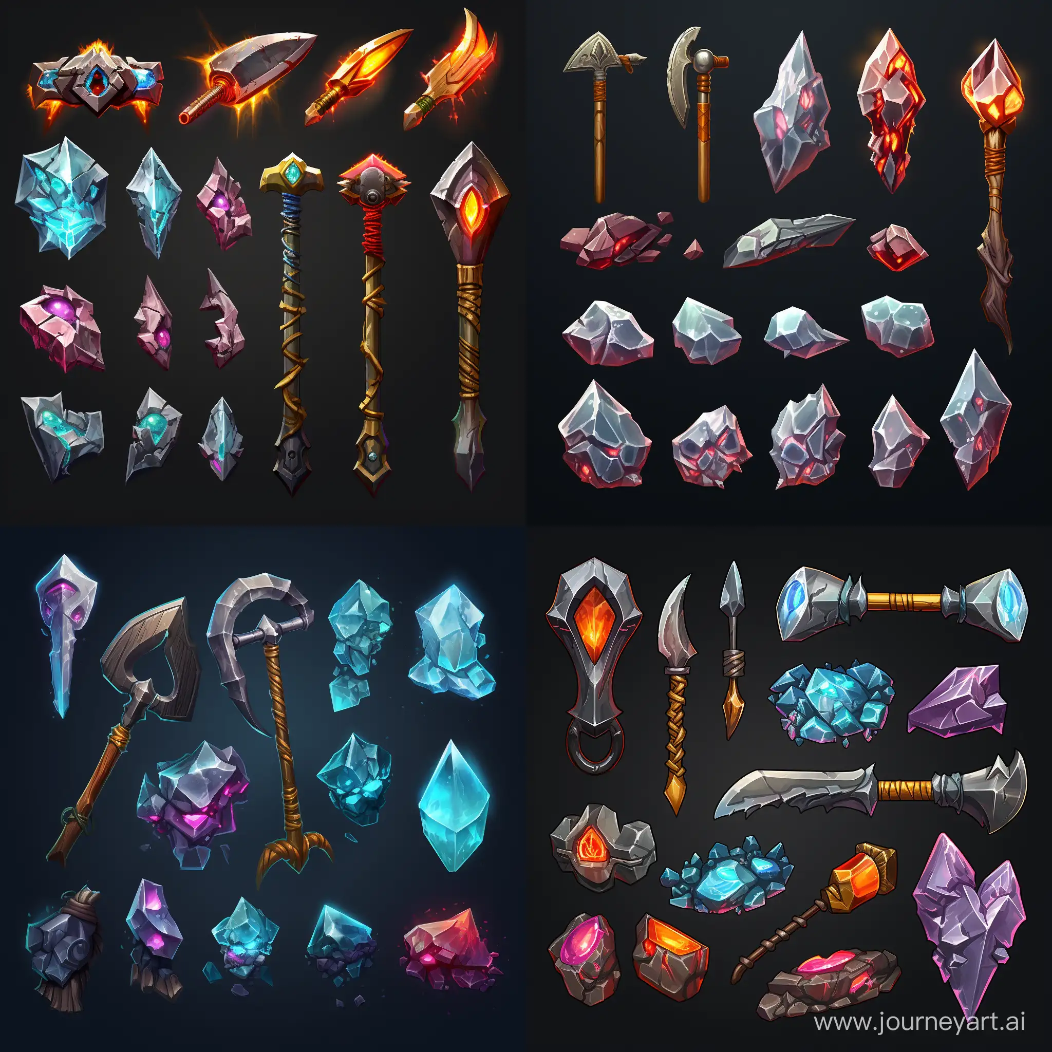 Fantasy-Item-Spritesheet-with-Magical-Crystals-and-Tools