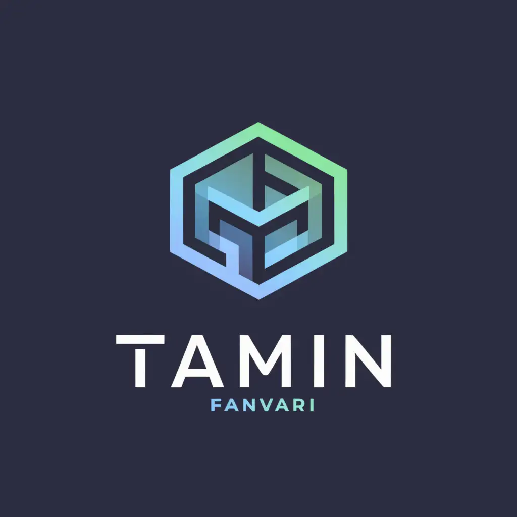 a logo design,with the text 'TAMIN FANAVARI', main symbol:box,Moderate,be used in Technology industry,clear background