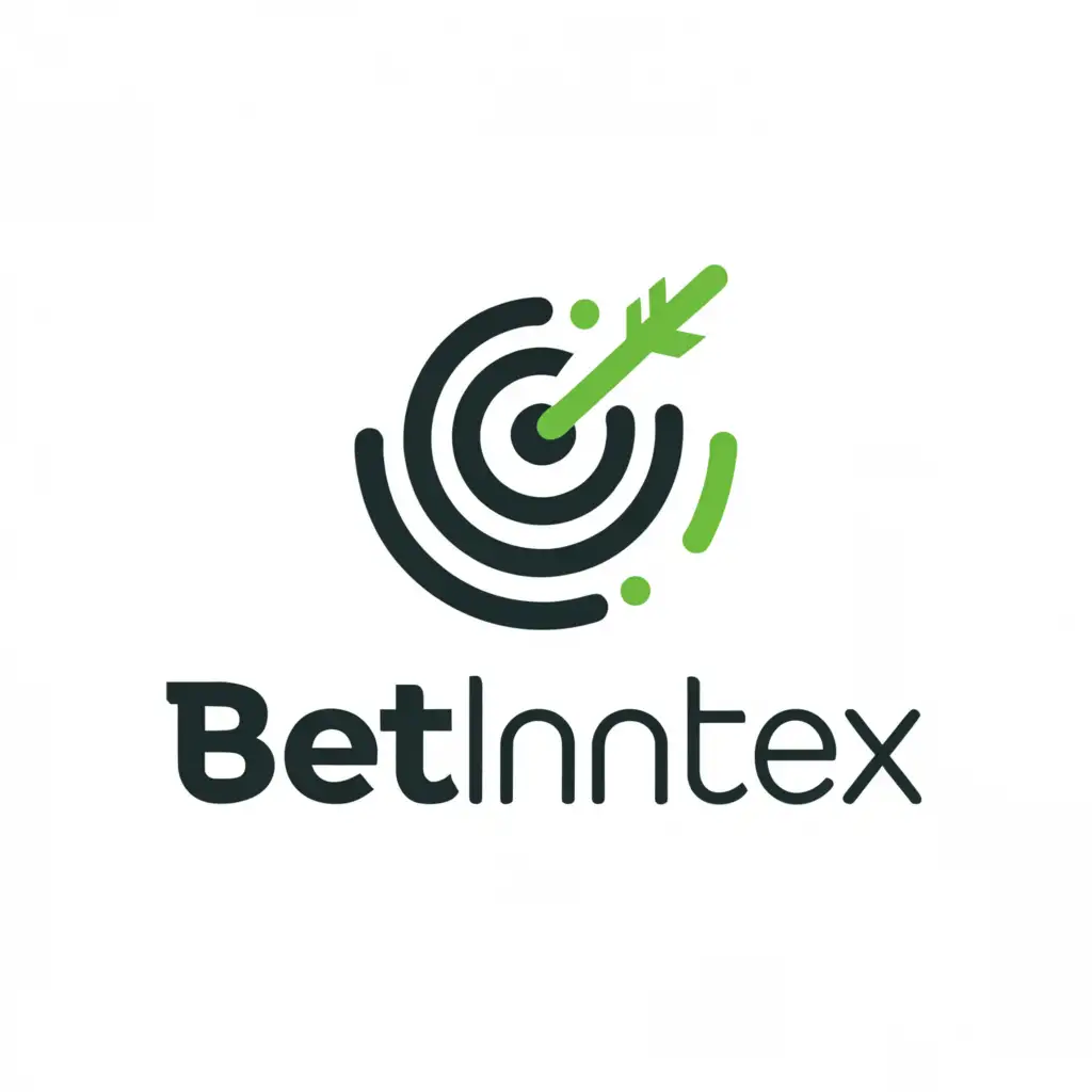 a logo design,with the text "betindex", main symbol:target, arrow up,Minimalistic,clear background