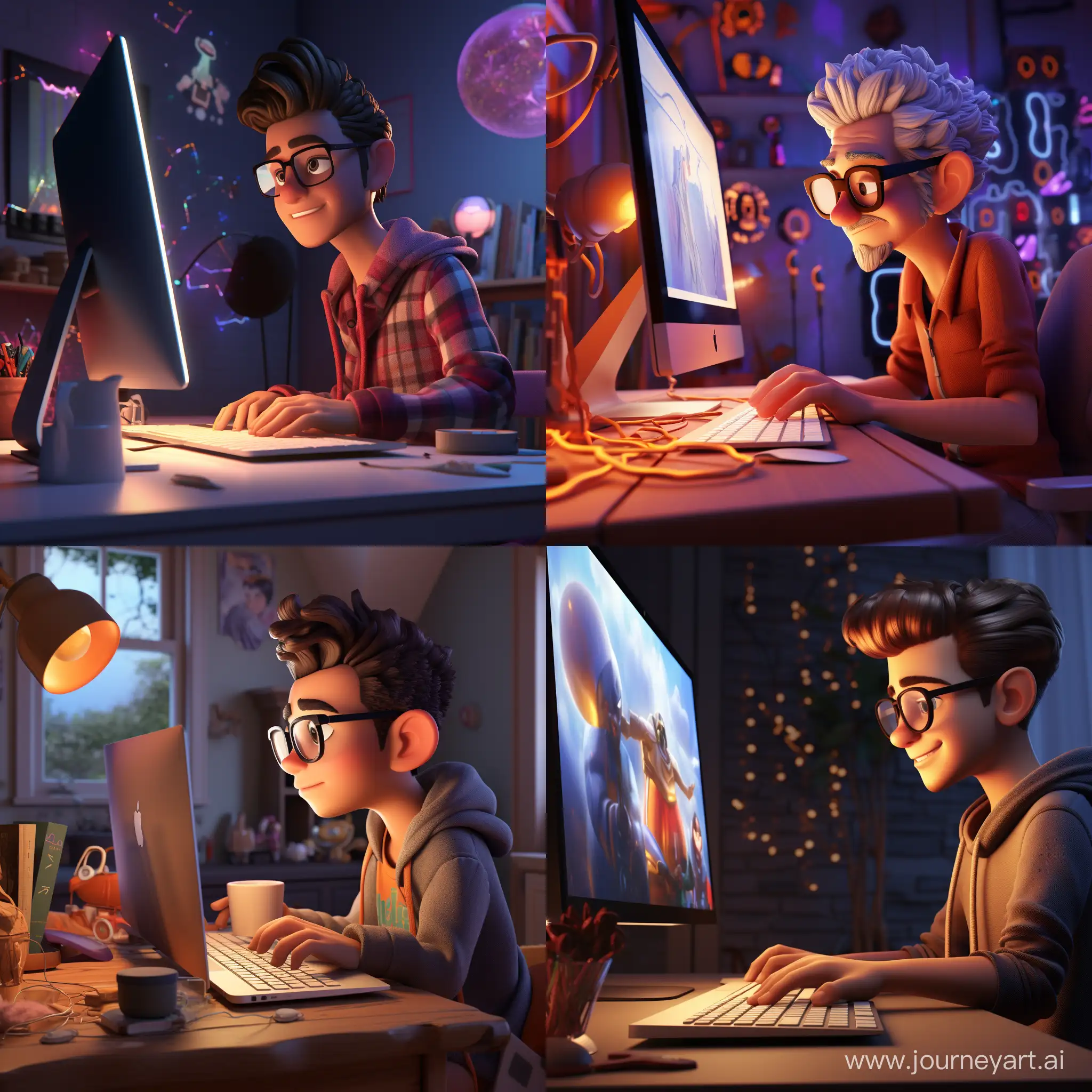 A 3d character who is a passionate software developer working on mac which is used to be an dp