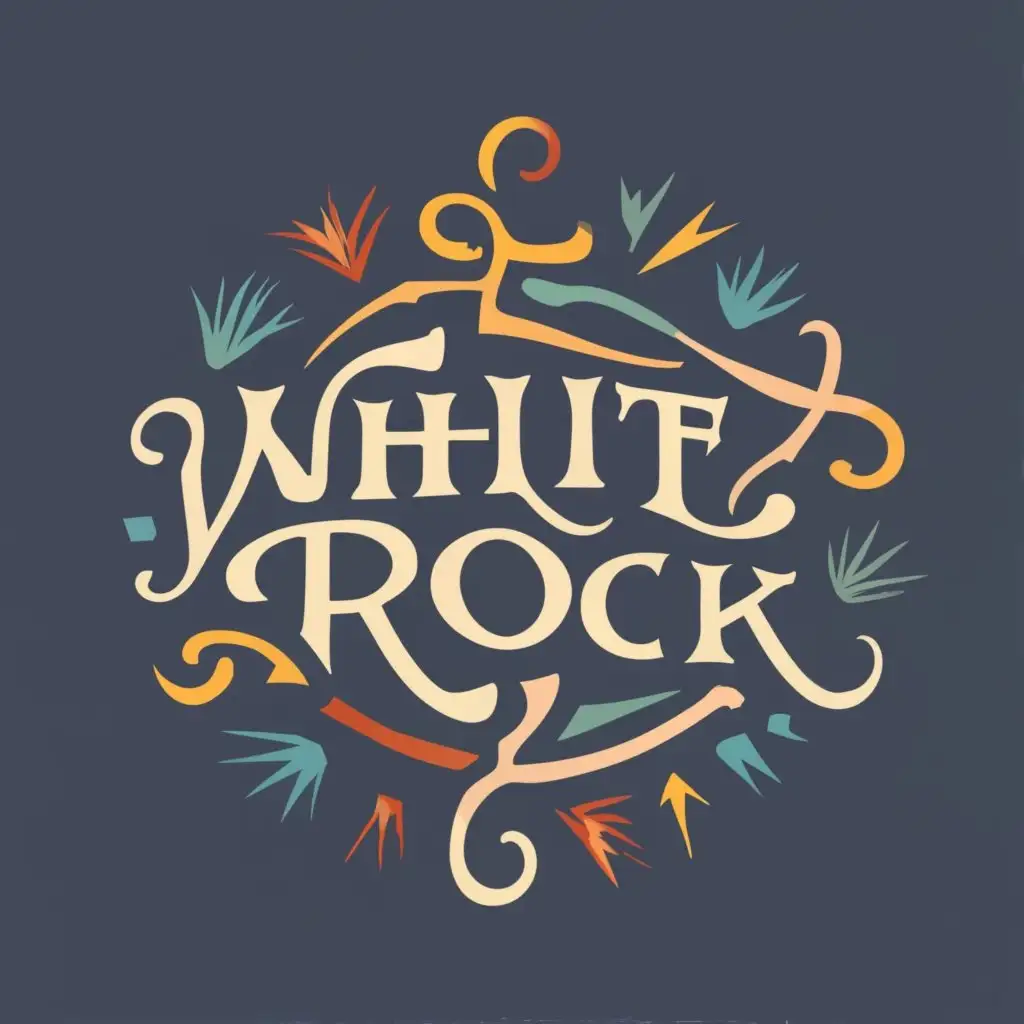 logo, library, art nouveau, icelandic staves, with the text "White Rock Hills", typography, be used in Entertainment industry