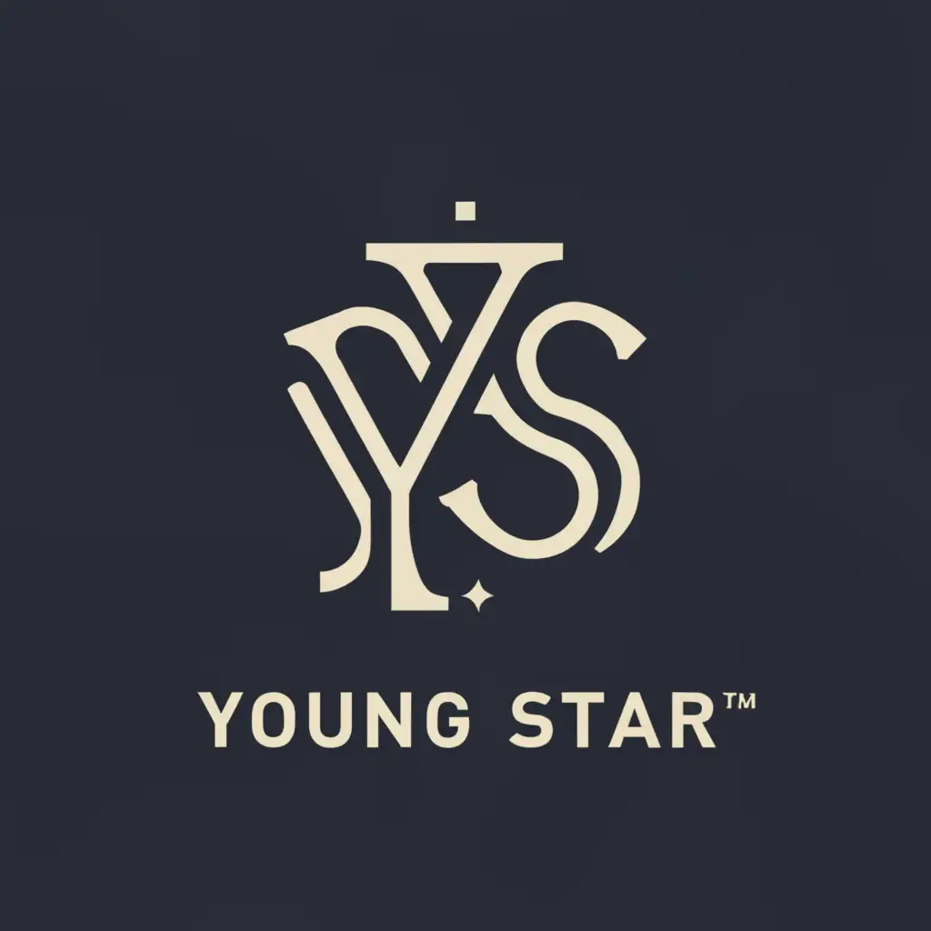 a logo design,with the text "YOUNG STAR", main symbol:YS,Moderate,clear background