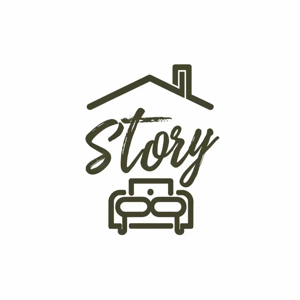 logo, Story with furniture, with the text "Story", typography, be used in Home Family industry