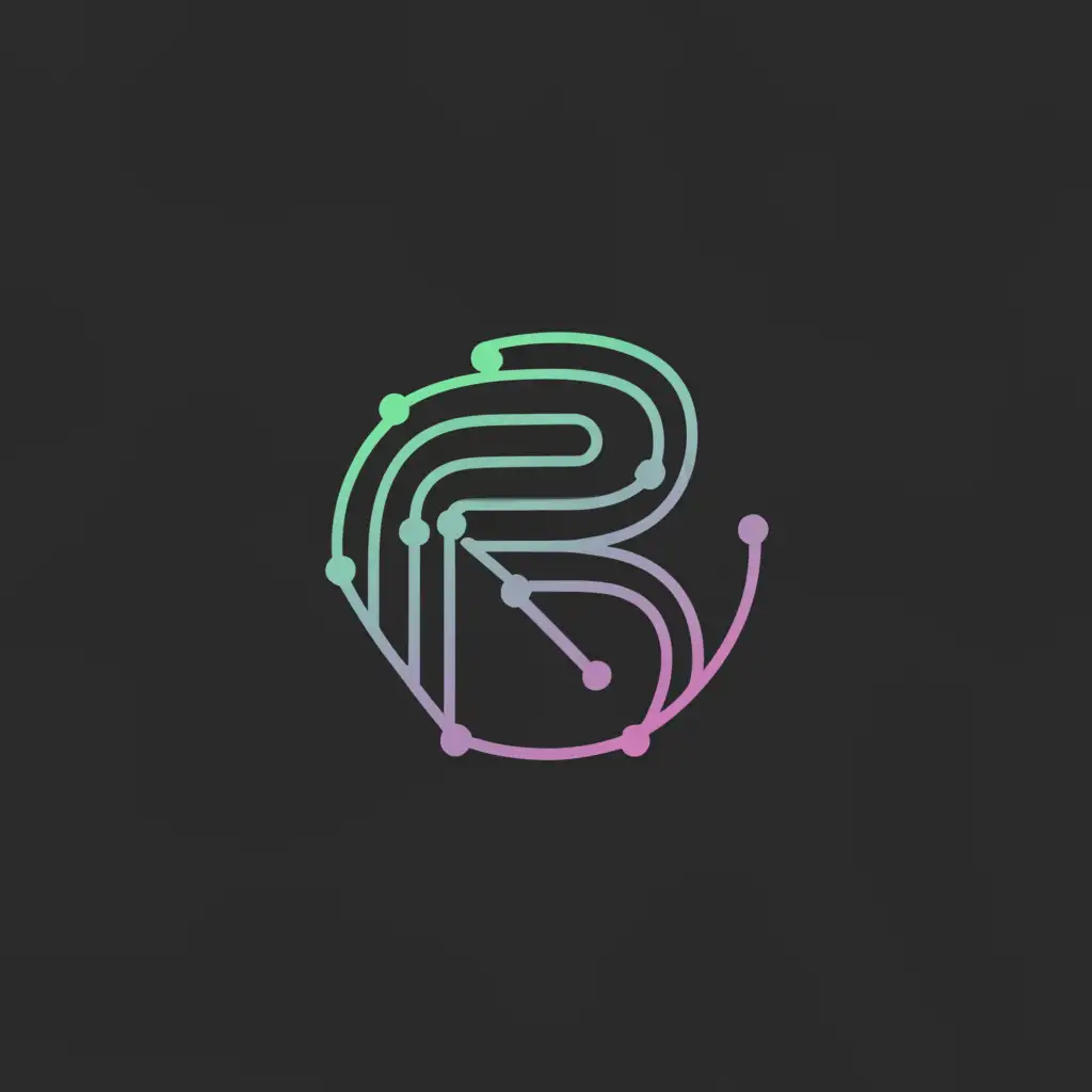 a logo design,with the text "R", main symbol:humans' insights and ecosystem of technology innovation biomedicine futurist minimalist,Minimalistic,be used in Technology industry,clear background