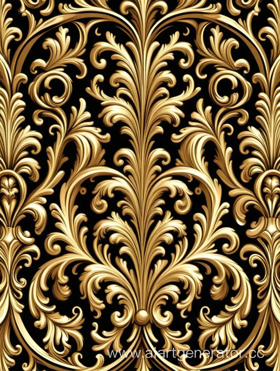 Vector golden vintage classic baroque style seamless pattern, ornament. vector