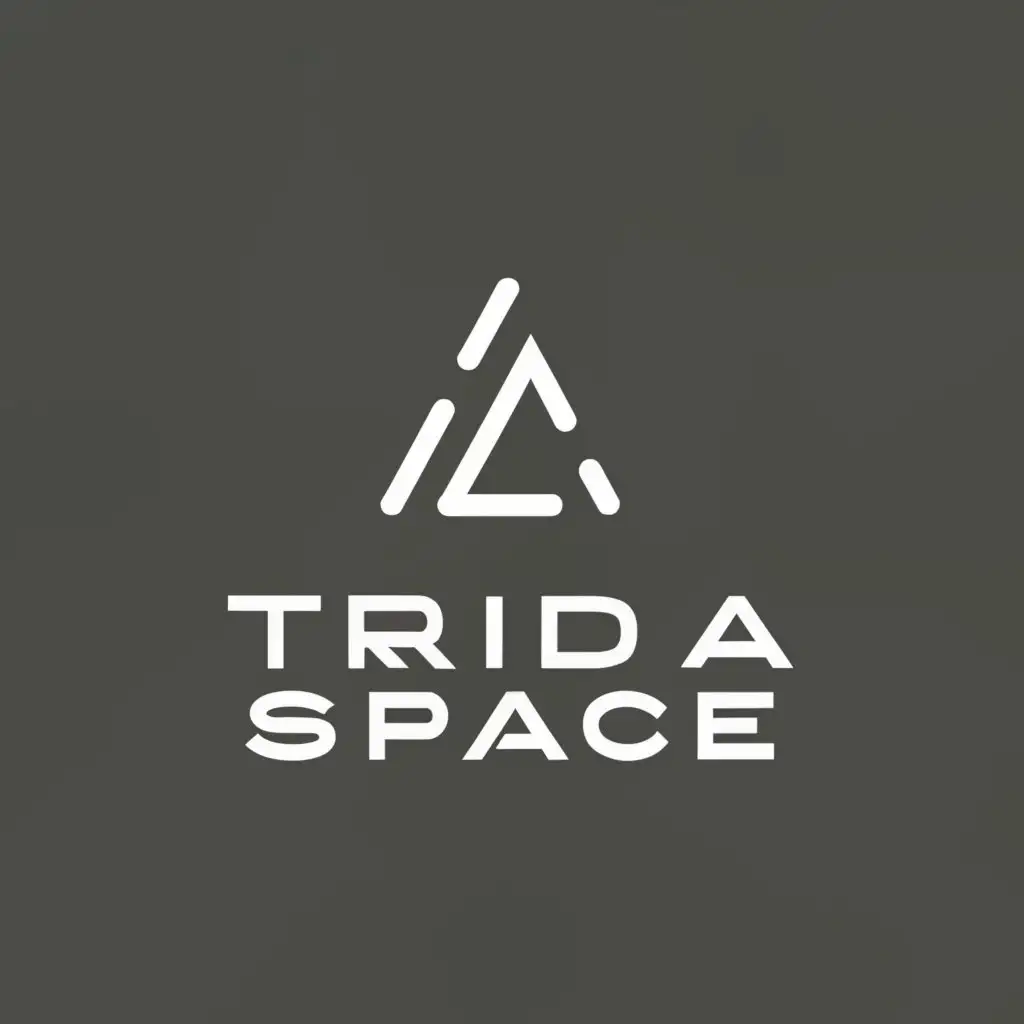 a logo design,with the text "Triada Space", main symbol:Triangle,Moderate,clear background