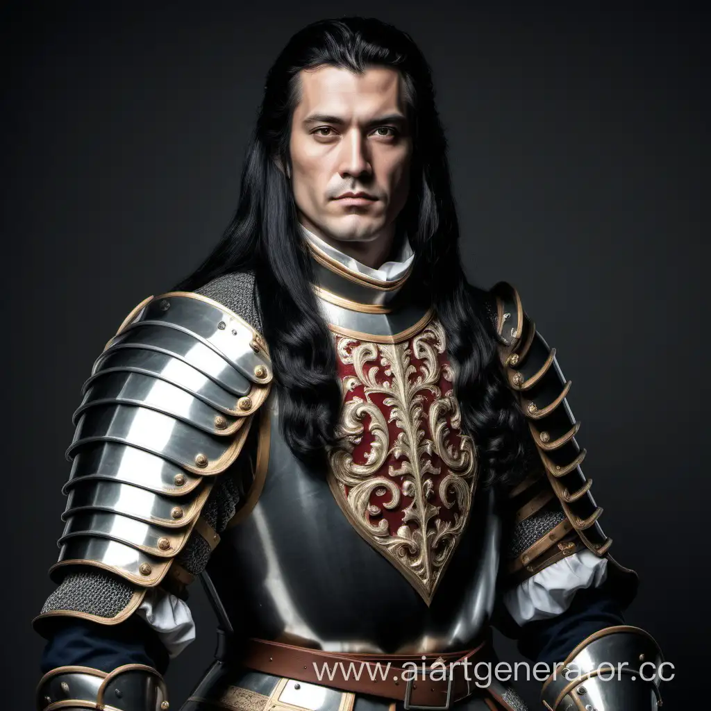 Nobleman-in-Armor-with-Long-Black-Hair