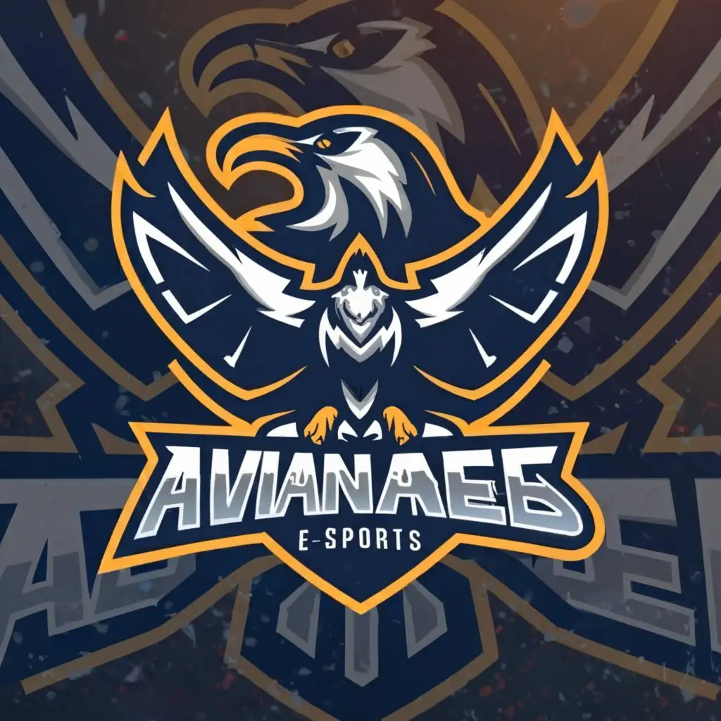 LOGO-Design-For-AvianAces-Striking-Eagle-Symbol-for-Esports-Team