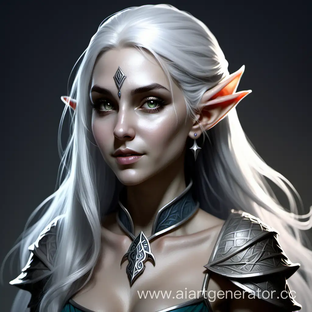 Enchanting-HalfElf-Sorceress-with-Silvery-Hair-Dungeons-Dragons-Fantasy-Art