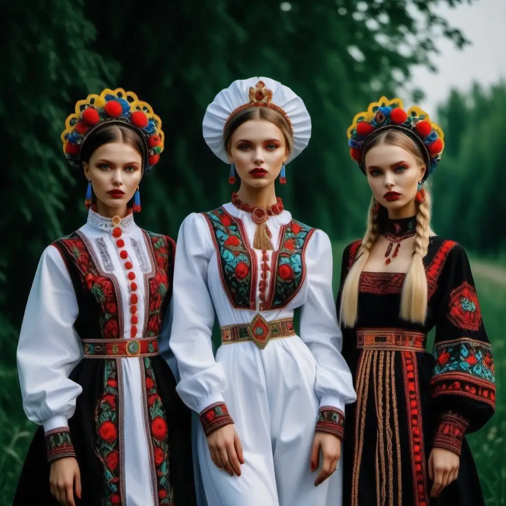 Elegant Ukrainian Traditional Attire Showcase