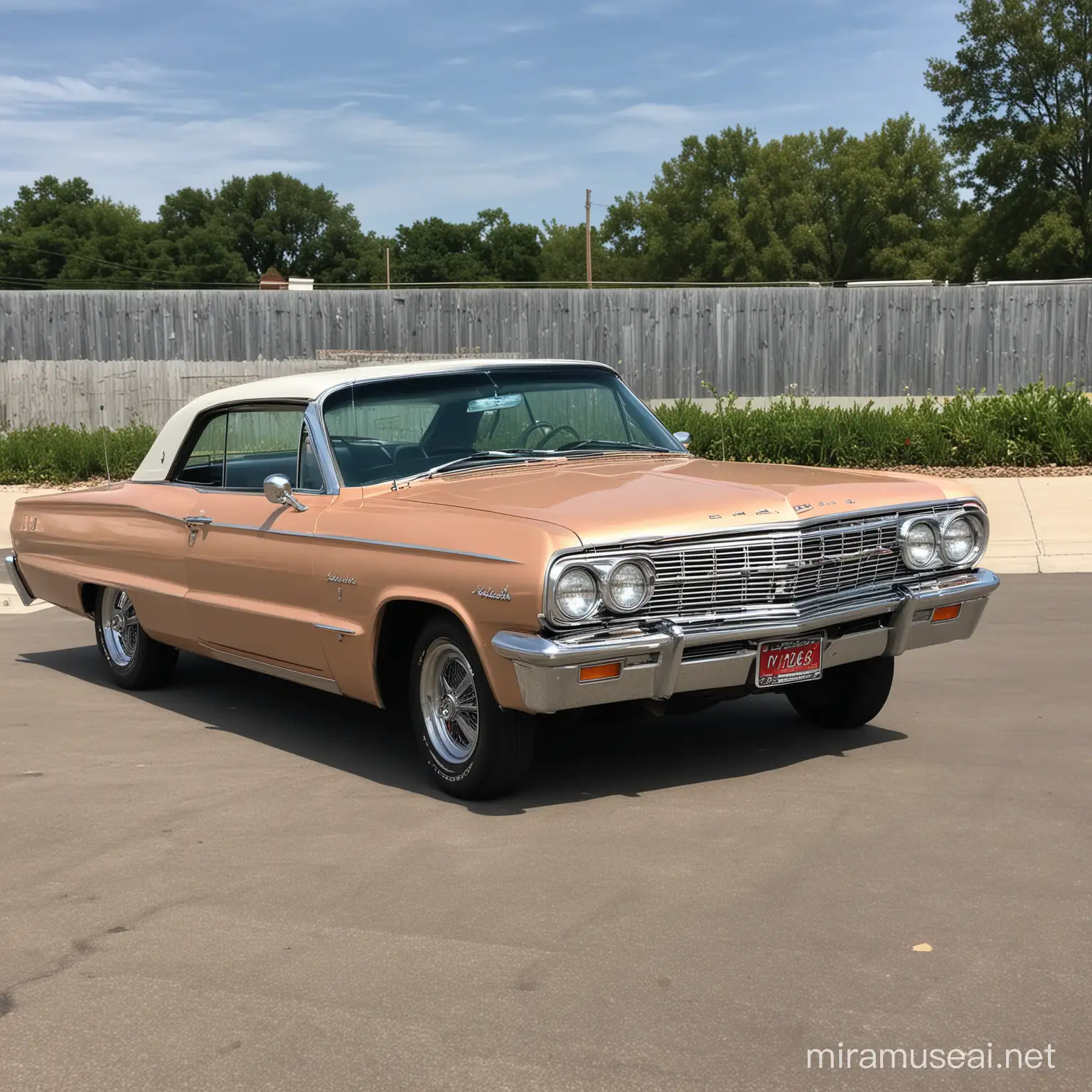 Classic 1964 Impala Car Parked in Urban Street