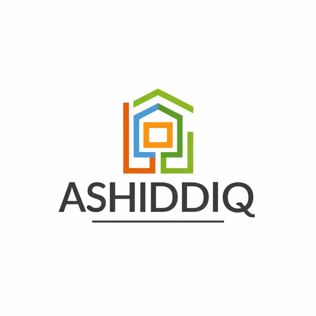 a logo design,with the text "Ashiddiq", main symbol:Our second child's house,complex,be used in Education industry,clear background