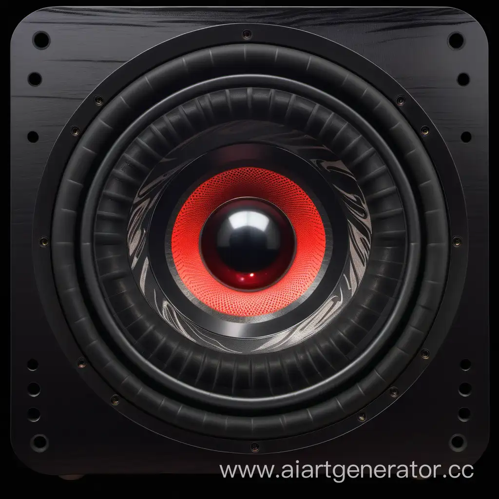Fiery-Subwoofer-with-Glowing-Red-Eyes