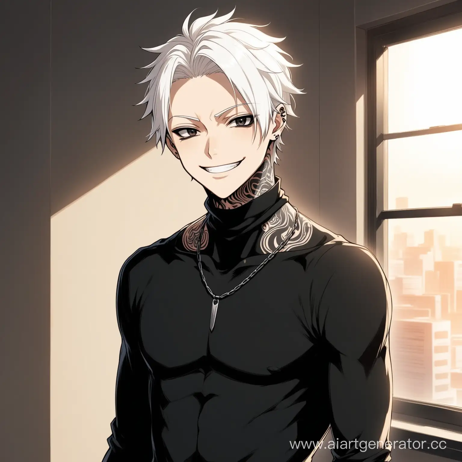 Anime-Style-Portrait-of-a-Grinning-Young-Man-by-the-Window