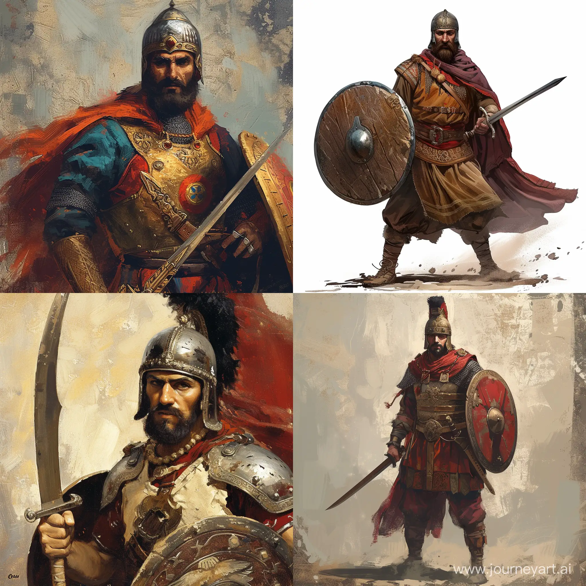 Generate Georgian warrior from racha