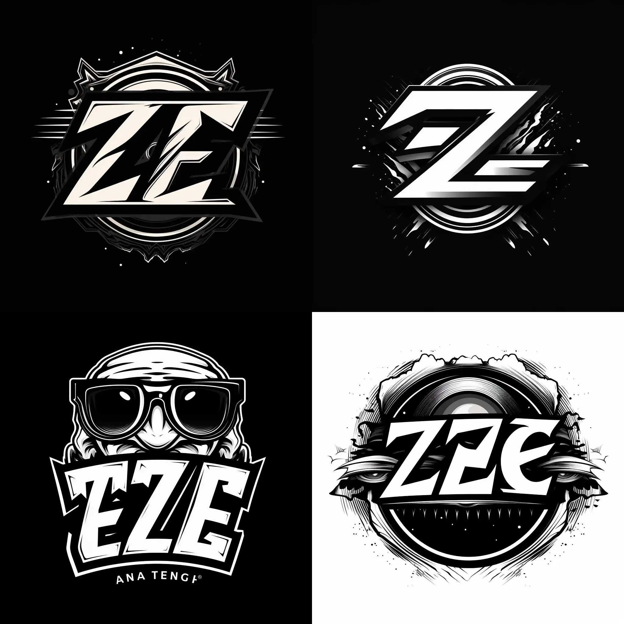 BIG ZEE, logo, black and white, simple, professional 