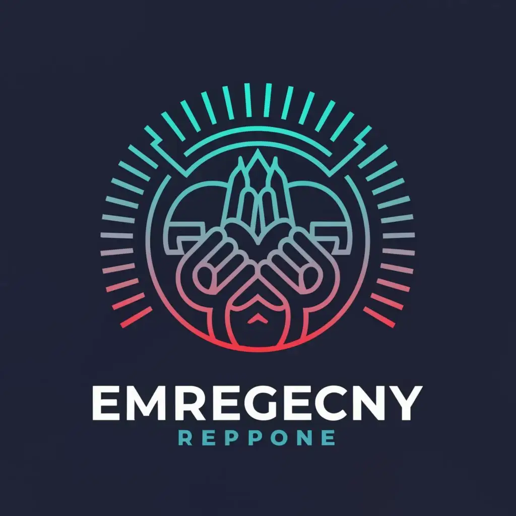 a logo design,with the text "EMERGENCY RESPONSE", main symbol:EMBLEM OF TOGETHERNESS,complex,clear background