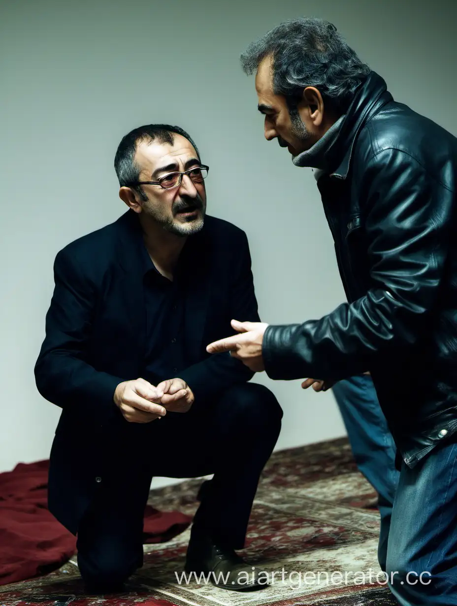 Nuri bilge ceylan instructing an actor and showing him how to act