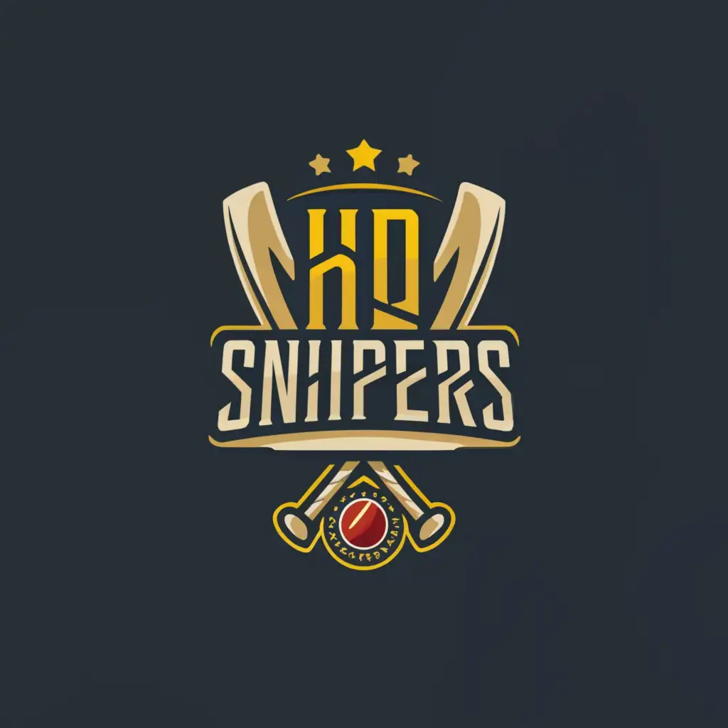 a logo design,with the text "HD SNIPERS", main symbol:Cricket,Moderate,be used in Sports Fitness industry,clear background