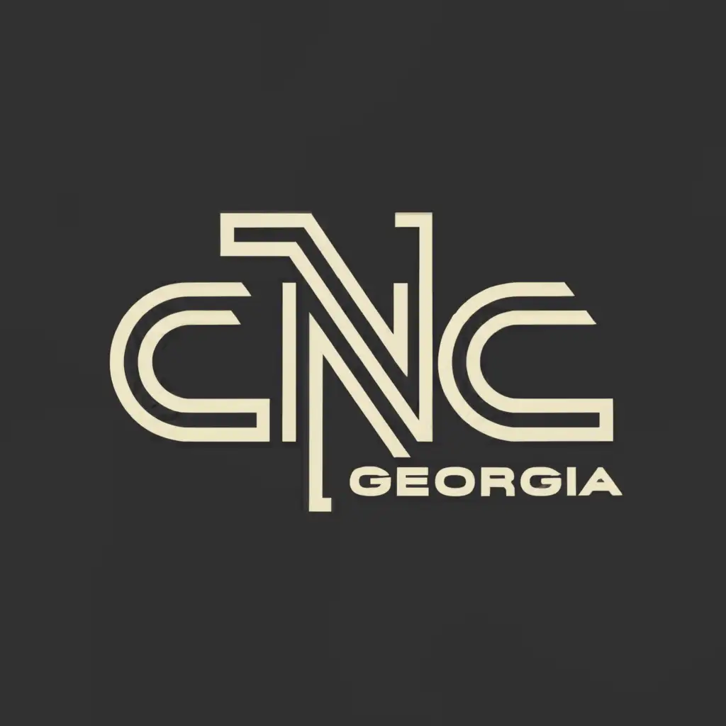 a logo design,with the text "CNC Georgia", main symbol:cnc,Moderate,clear background
