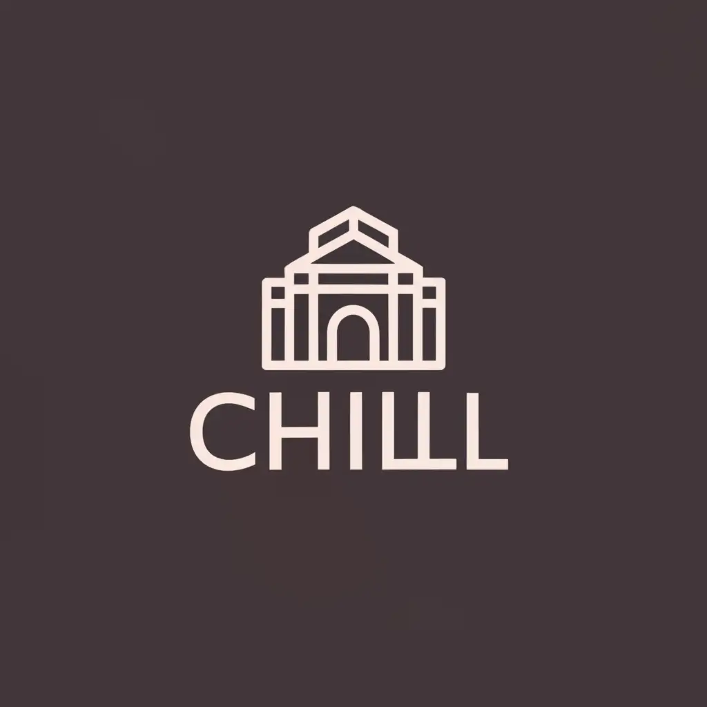 a logo design,with the text "Chill", main symbol:Palace Square,Минималистичный,be used in Развлечения industry,clear background