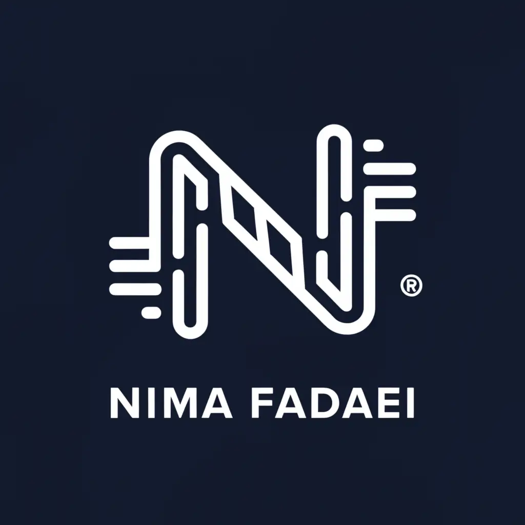 a logo design,with the text "Nima Fadaei", main symbol:N,Minimalistic,be used in Technology industry,clear background