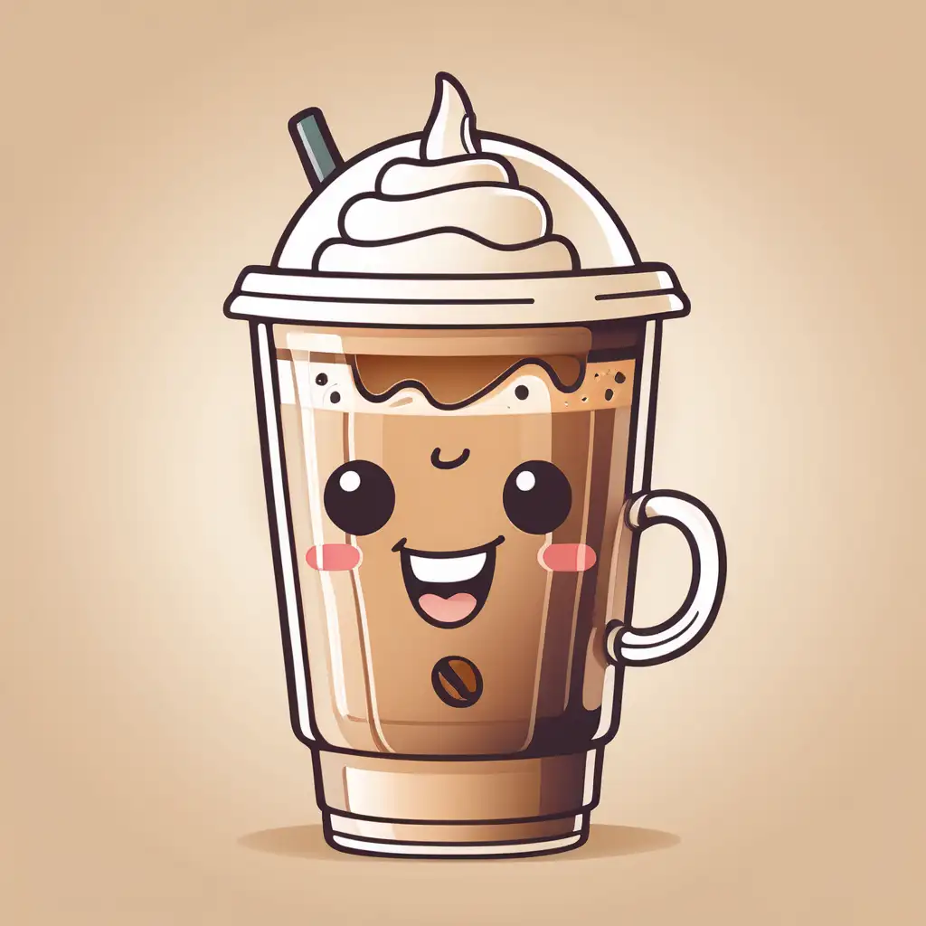 Charming Retro Iced Coffee Mascot Vector Illustration