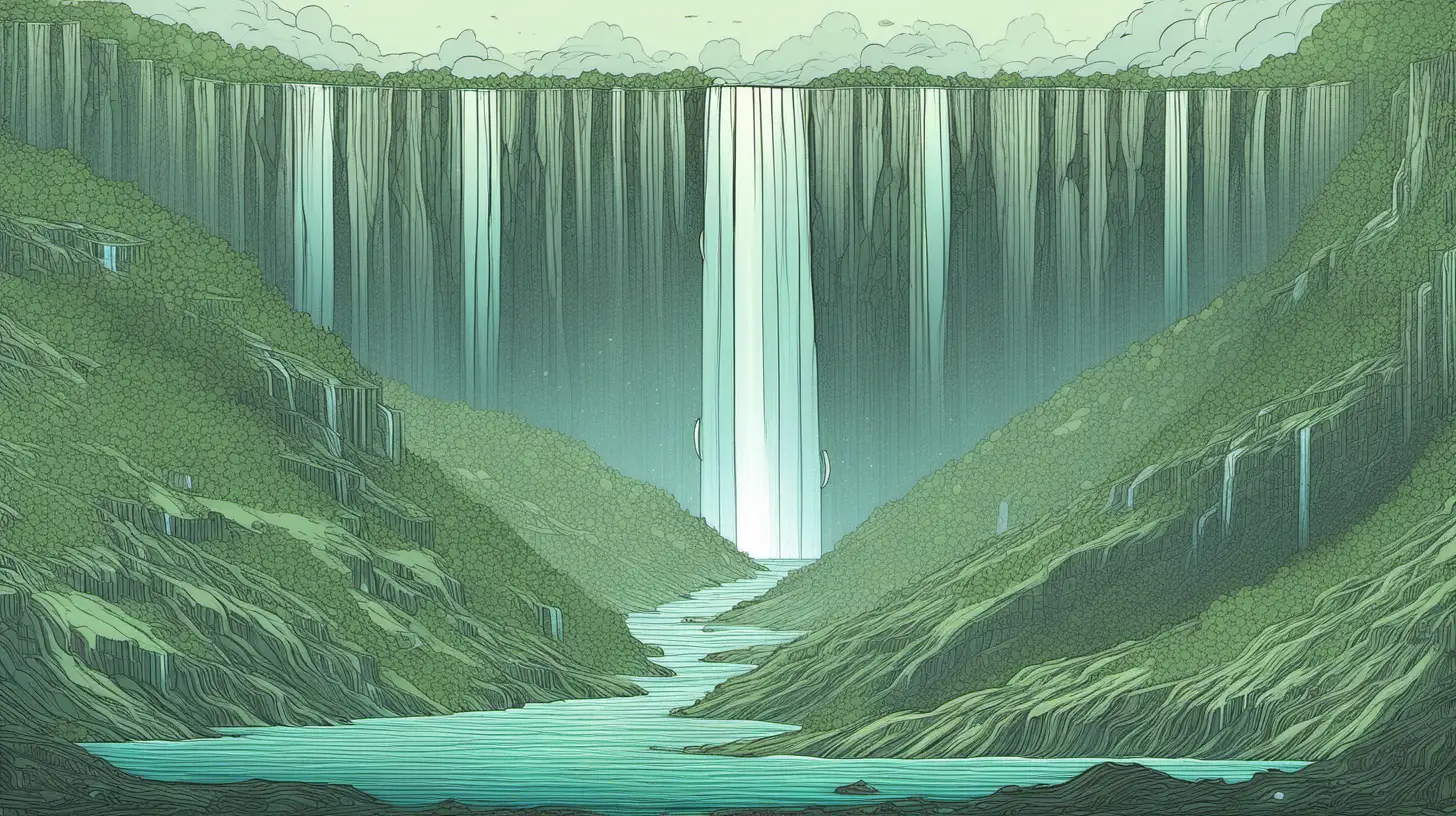 Alternate universe waterfall