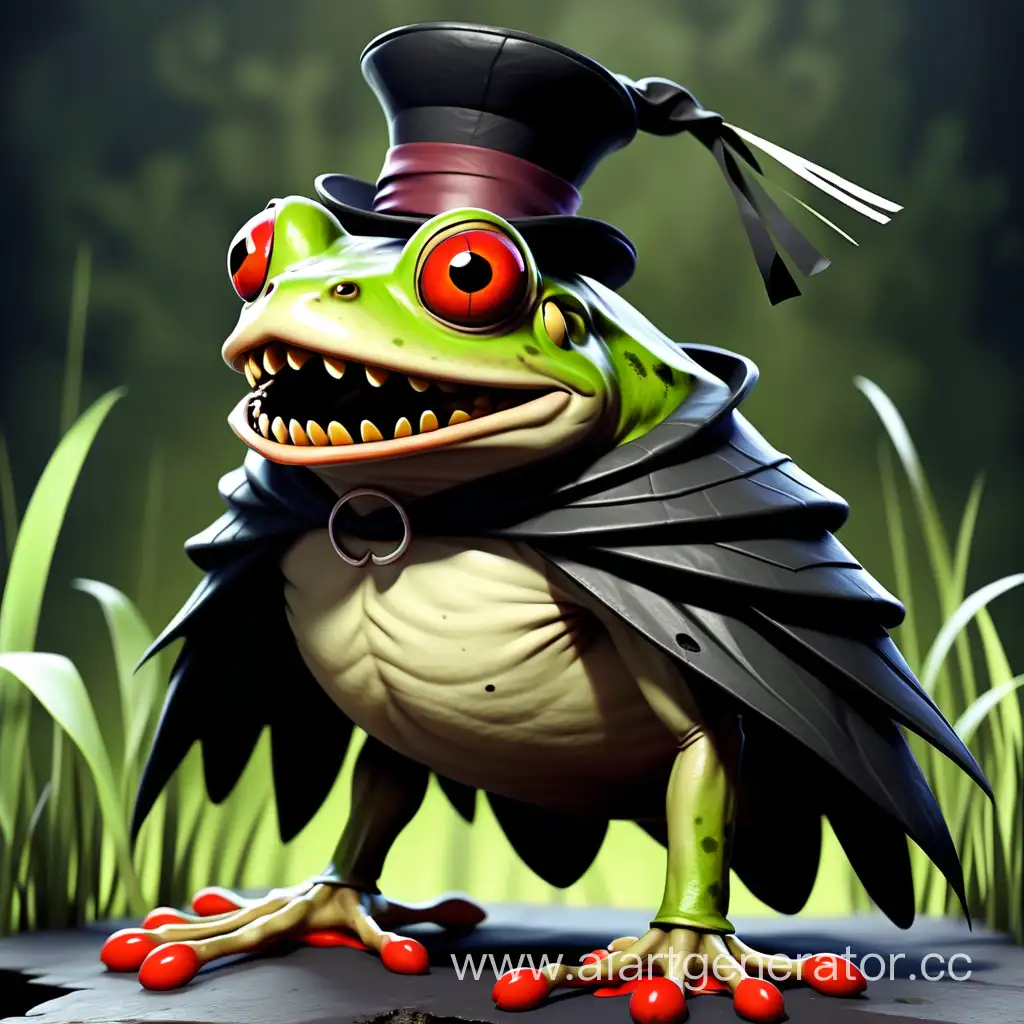 Sinister-Frog-Crow-with-Mysterious-Intentions