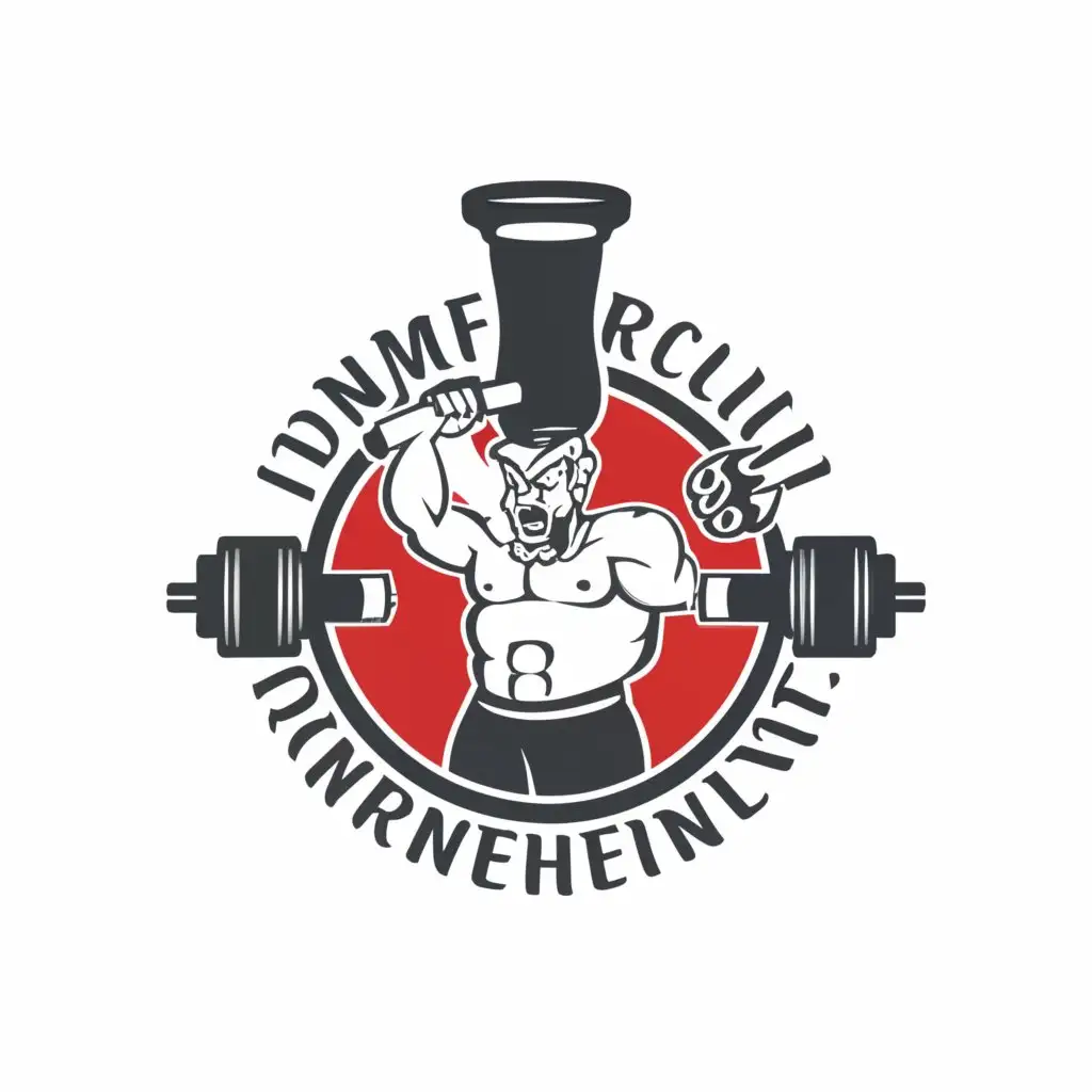 LOGO-Design-for-Pumpenheinzi-Powerful-Pump-with-Strong-Arms-and-Austrian-Flag-Colors