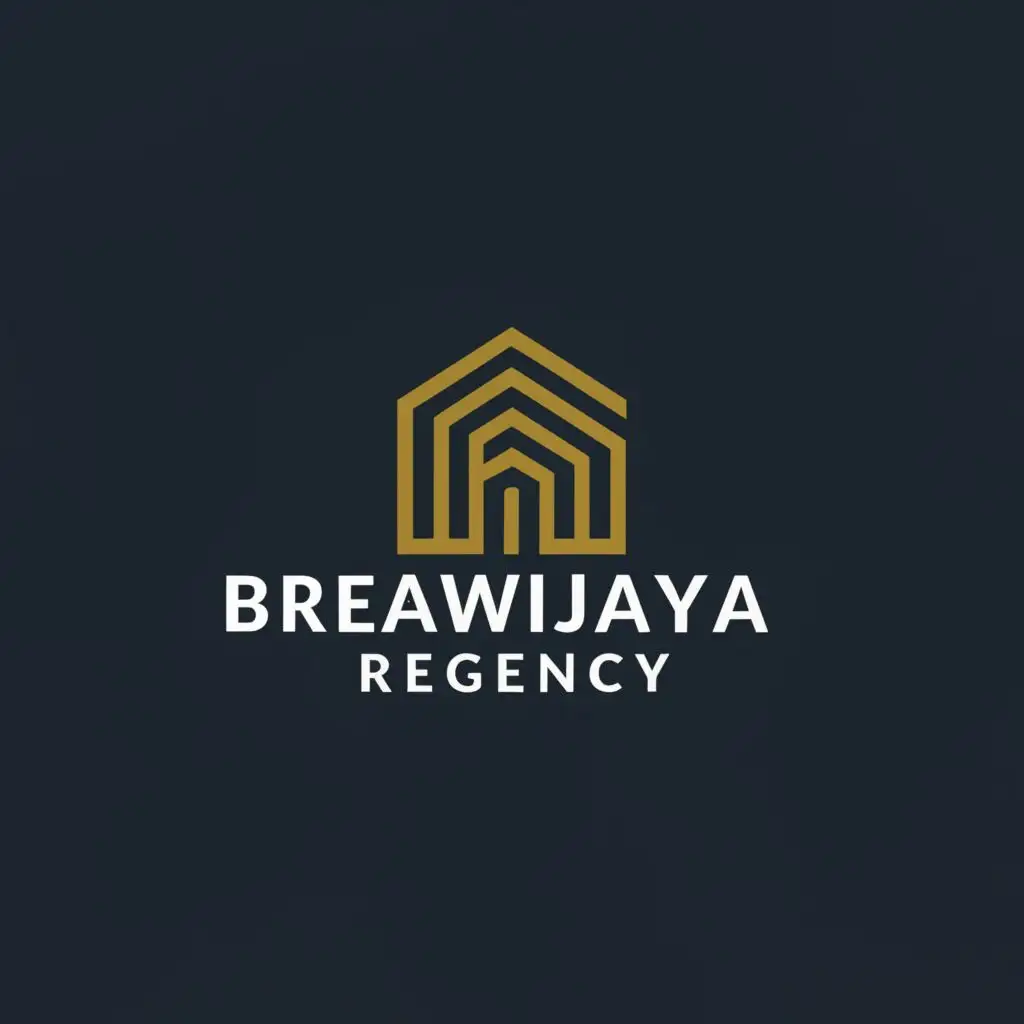 a logo design,with the text "Brawijaya Regency", main symbol:house,Minimalistic,be used in Real Estate industry,clear background