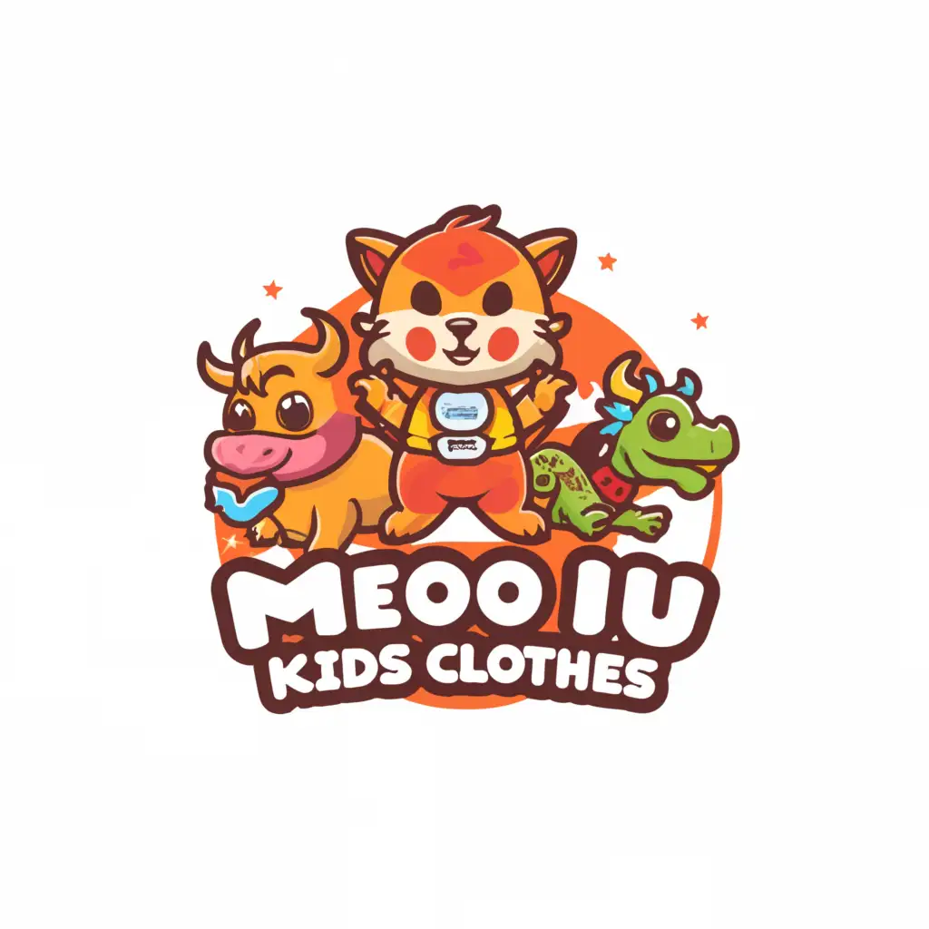 LOGO-Design-for-Meo-U-Kids-Clothes-Whimsical-Fusion-of-Animals-for-TravelInspired-Elegance