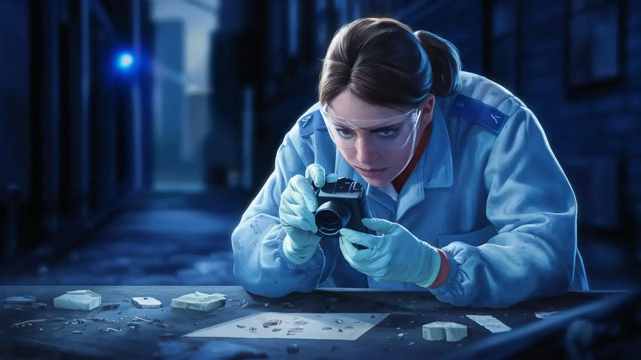 forensic scientist working